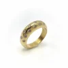 Bague contemporaine en or 18 carats avec diamants en forme de dôme
