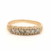 Bague contemporaine en or jaune 18 carats sertie de diamants "taille" brillant (+-0.36ct)