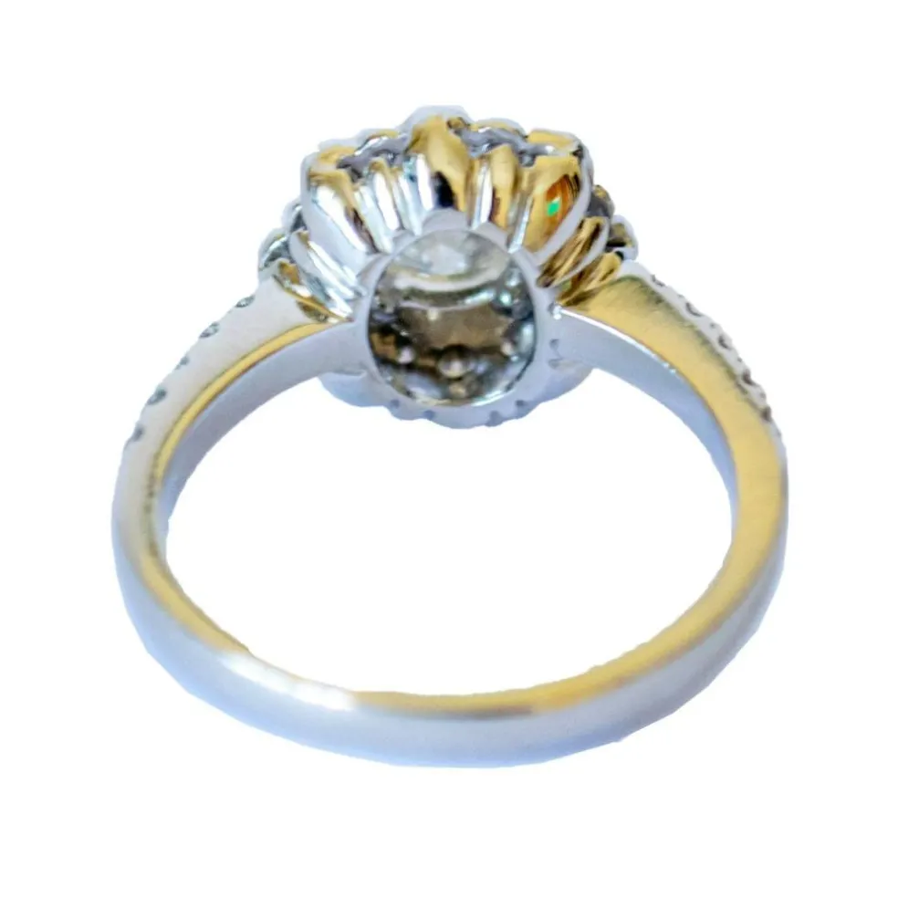 bague contemporaine en or avec diamants
