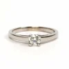Bague contemporaine or blanc, diamant taille brillant