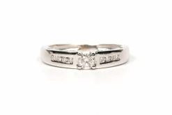 Bague contemporaine or blanc diamants