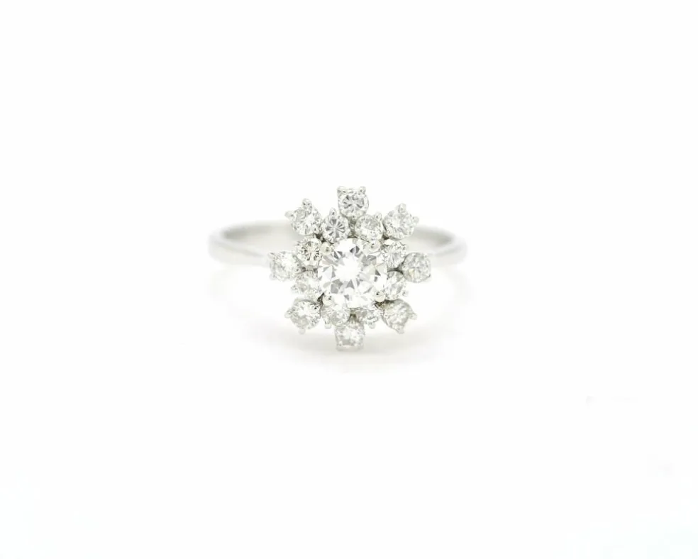 Bague contour en or blanc