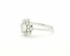 Bague contour en or blanc