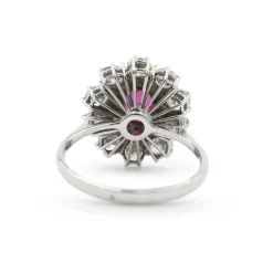 Bague contour en rubis cambodgien