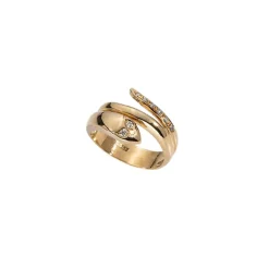 Bague contrarié avec serpent