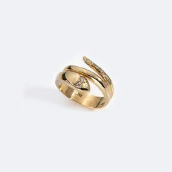 Bague contrarié avec serpent
