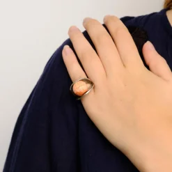 Bague Corail Argent