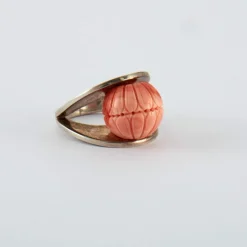 Bague Corail Argent