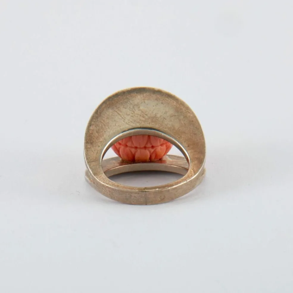 Bague Corail Argent