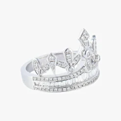 Bague Couronne Diamants