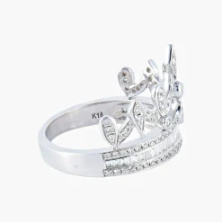 Bague Couronne Diamants