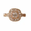Bague coussin ancienne en diamant