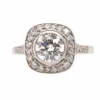 Bague coussin Platine Diamant