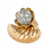 Bague couture or et diamants