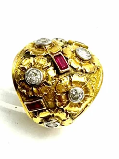 Bague Cozzolino diamants et rubis