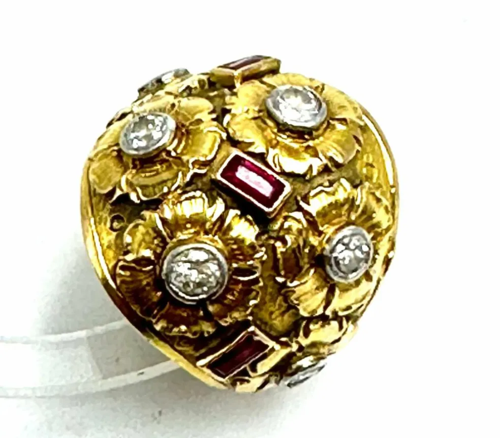 Bague Cozzolino diamants et rubis