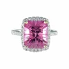 Bague cristal Rose de France or blanc