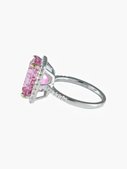 Bague cristal Rose de France or blanc