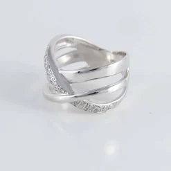 Bague Croisée Diamants