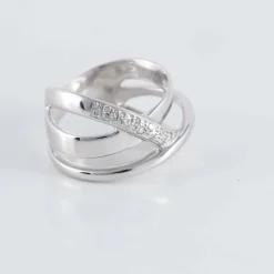 Bague Croisée Diamants