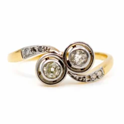 Bague croisée Or Diamant