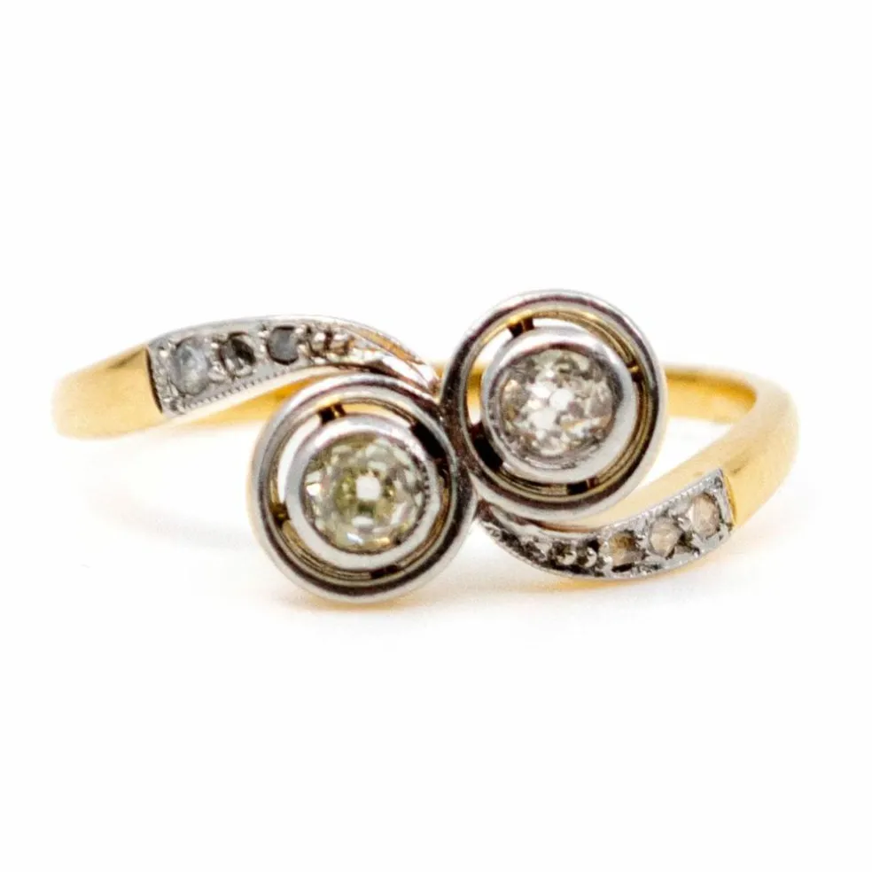 Bague croisée Or Diamant