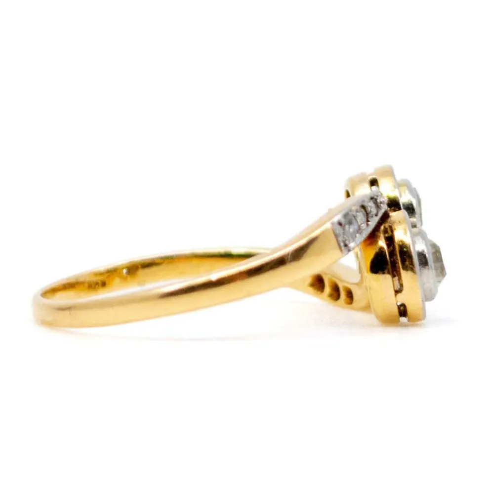 Bague croisée Or Diamant