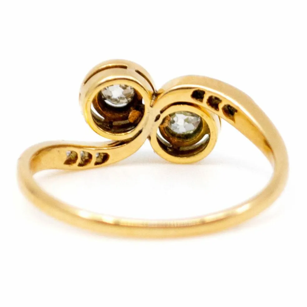 Bague croisée Or Diamant