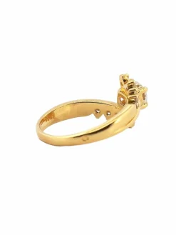 Bague croisée or jaune diamants