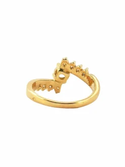 Bague croisée or jaune diamants