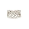 Bague Croisillons or gris diamants
