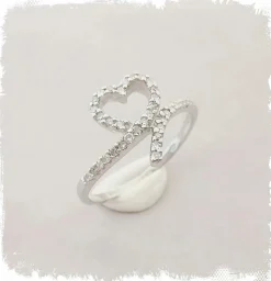 Bague Cœur en Or blanc & Diamants