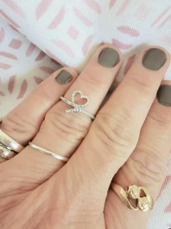 Bague Cœur en Or blanc & Diamants