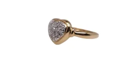 Bague cœur Or jaune Diamants