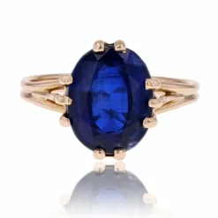 Bague cyanite et or