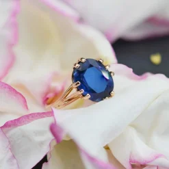 Bague cyanite et or