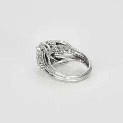 Bague dame or blanc et diamants