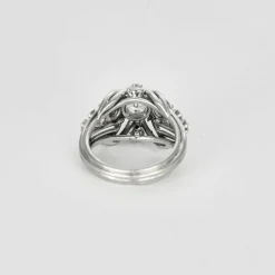 Bague dame or blanc et diamants