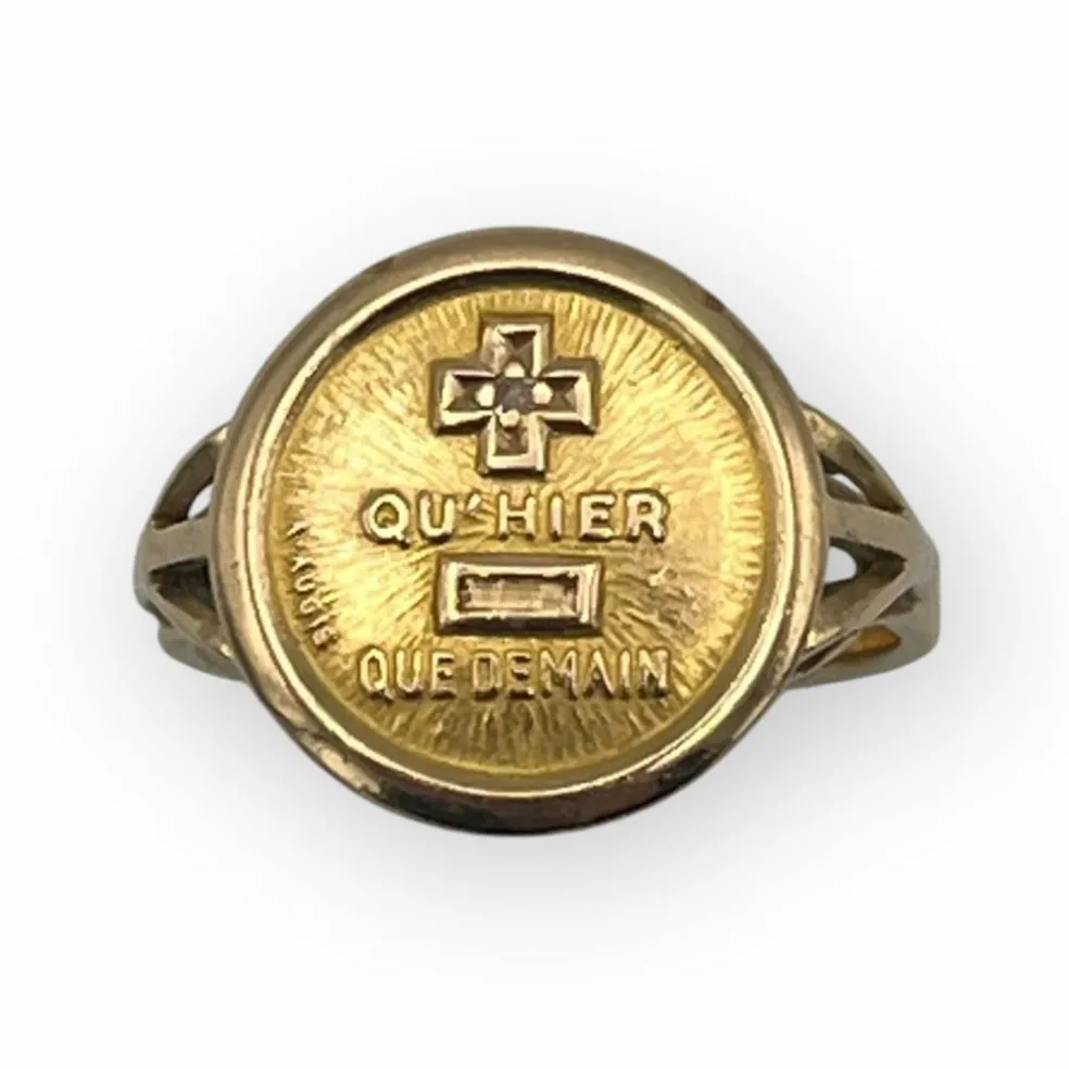 Bague d'amour "+ qu'hier - que demain"
