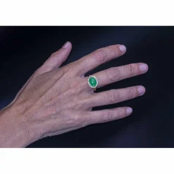 Bague DANZE Chrysoprase et Diamant