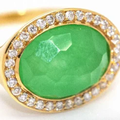 Bague DANZE Chrysoprase et Diamant