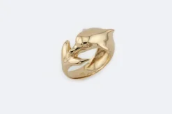 Bague dauphin en or jaune