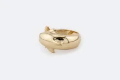 Bague dauphin en or jaune