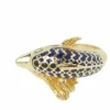 Bague Dauphin or jaune et émail