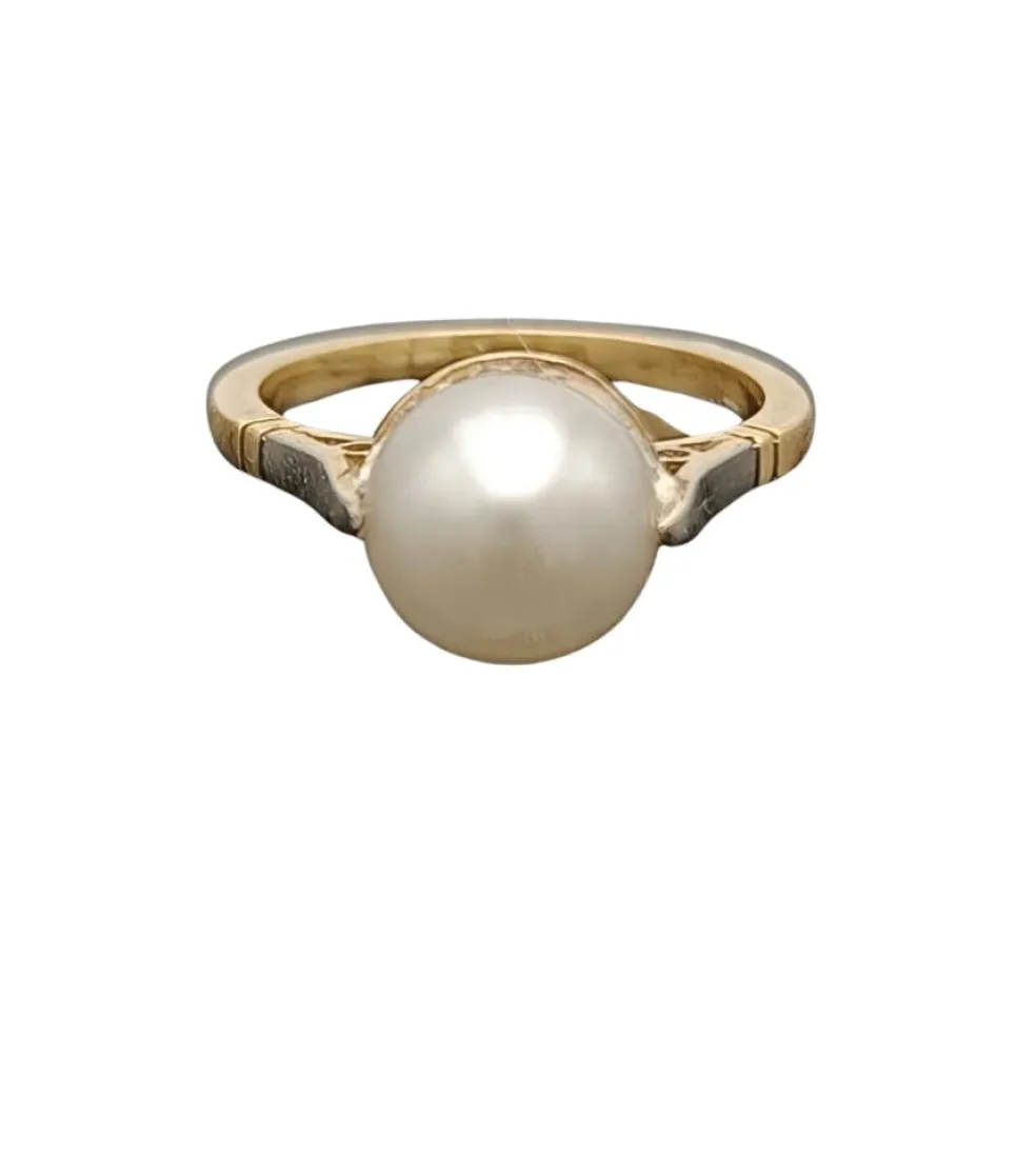 Bague début XXème or et perle