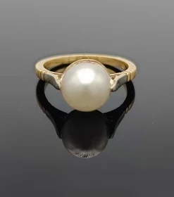 Bague début XXème or et perle
