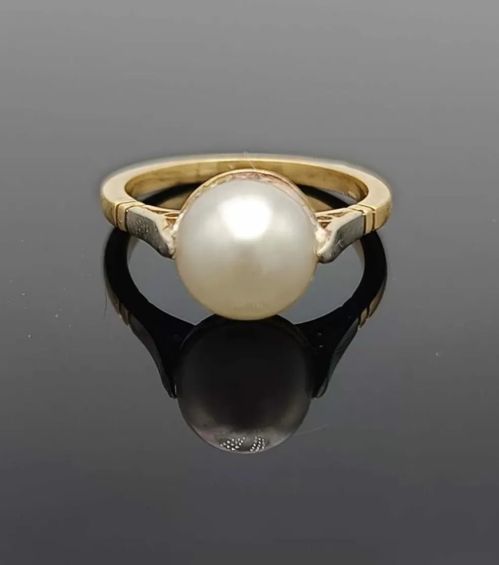 Bague début XXème or et perle