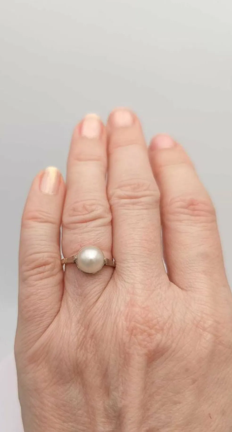 Bague début XXème or et perle