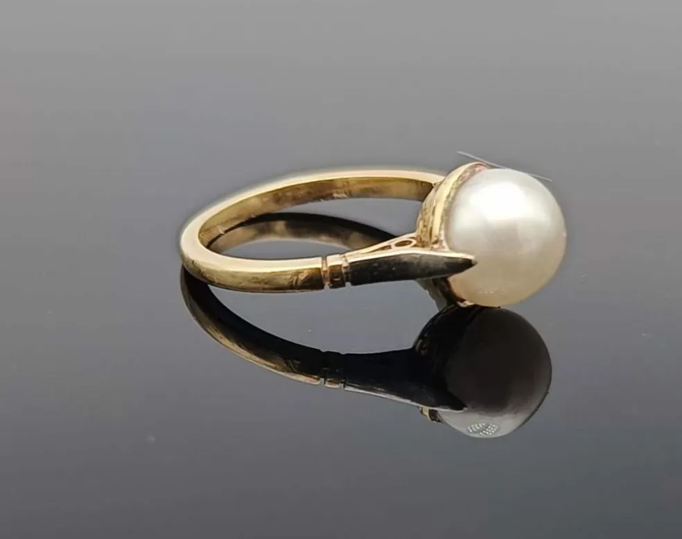 Bague début XXème or et perle