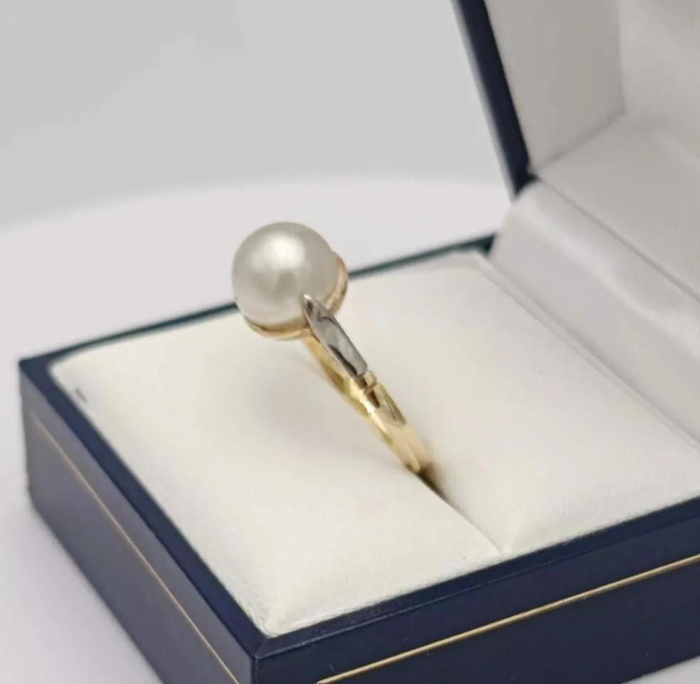 Bague début XXème or et perle